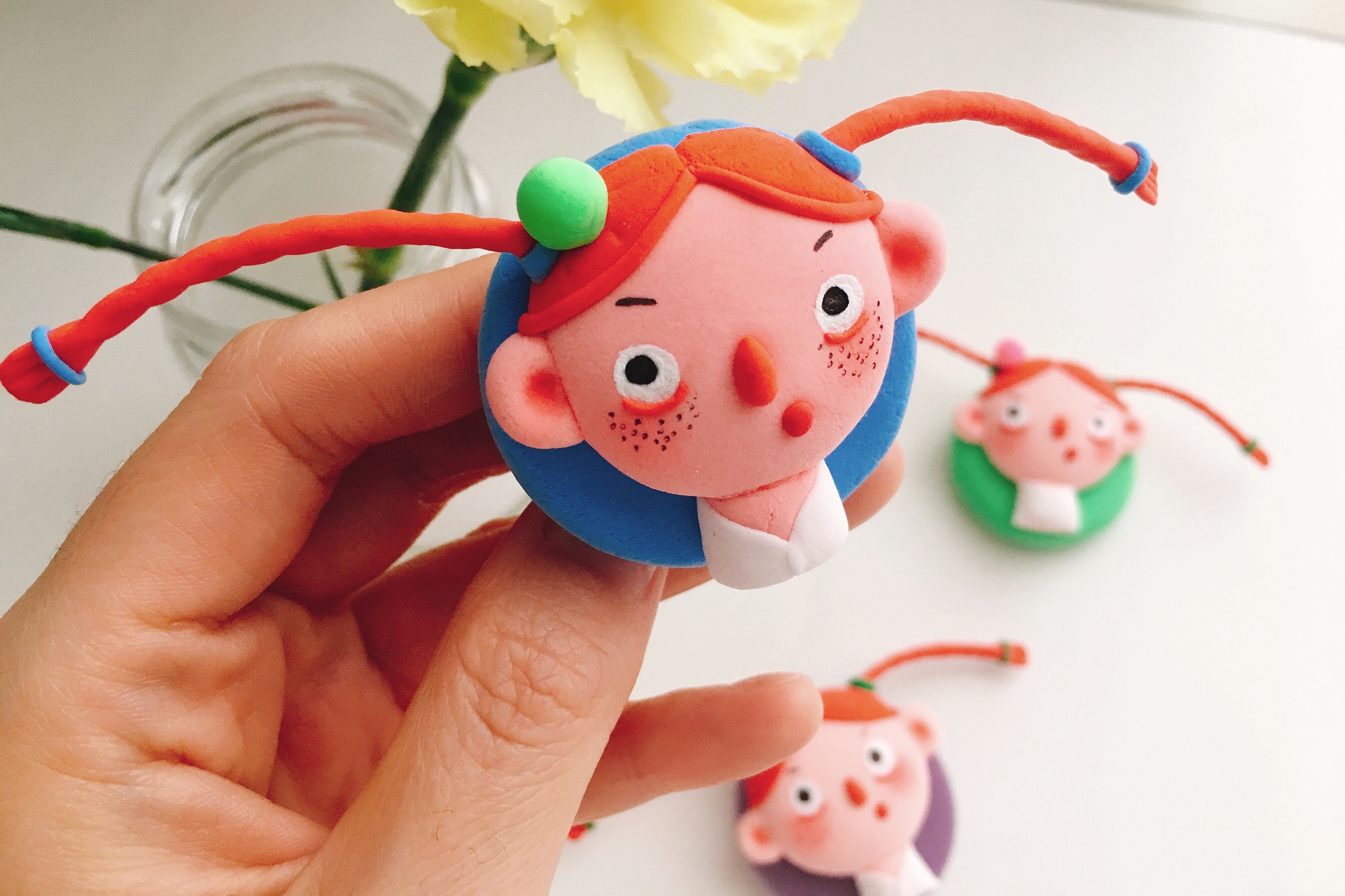 原创手工粘土冰箱贴