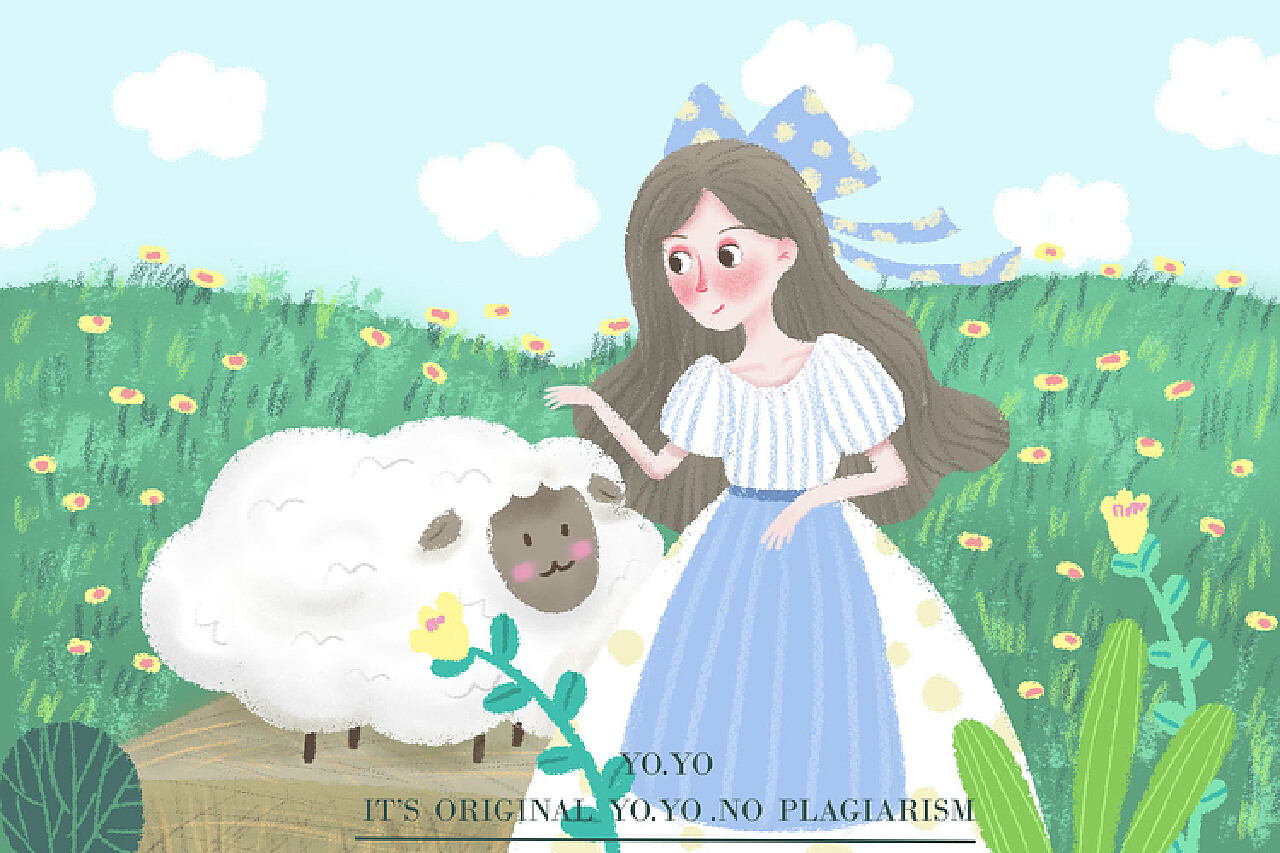 牧羊女|插画|儿童插画|Helen铃子 - 原创作品 - 站酷 (ZCOOL)