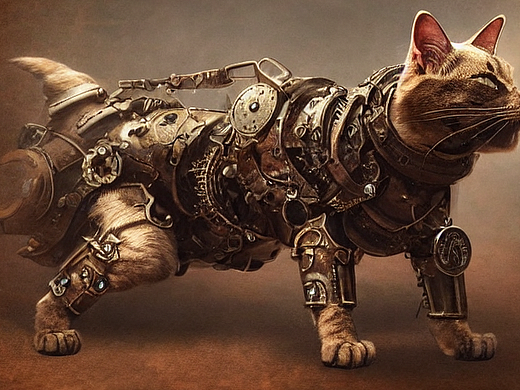 #AI创作实验室#穿铠甲的猫