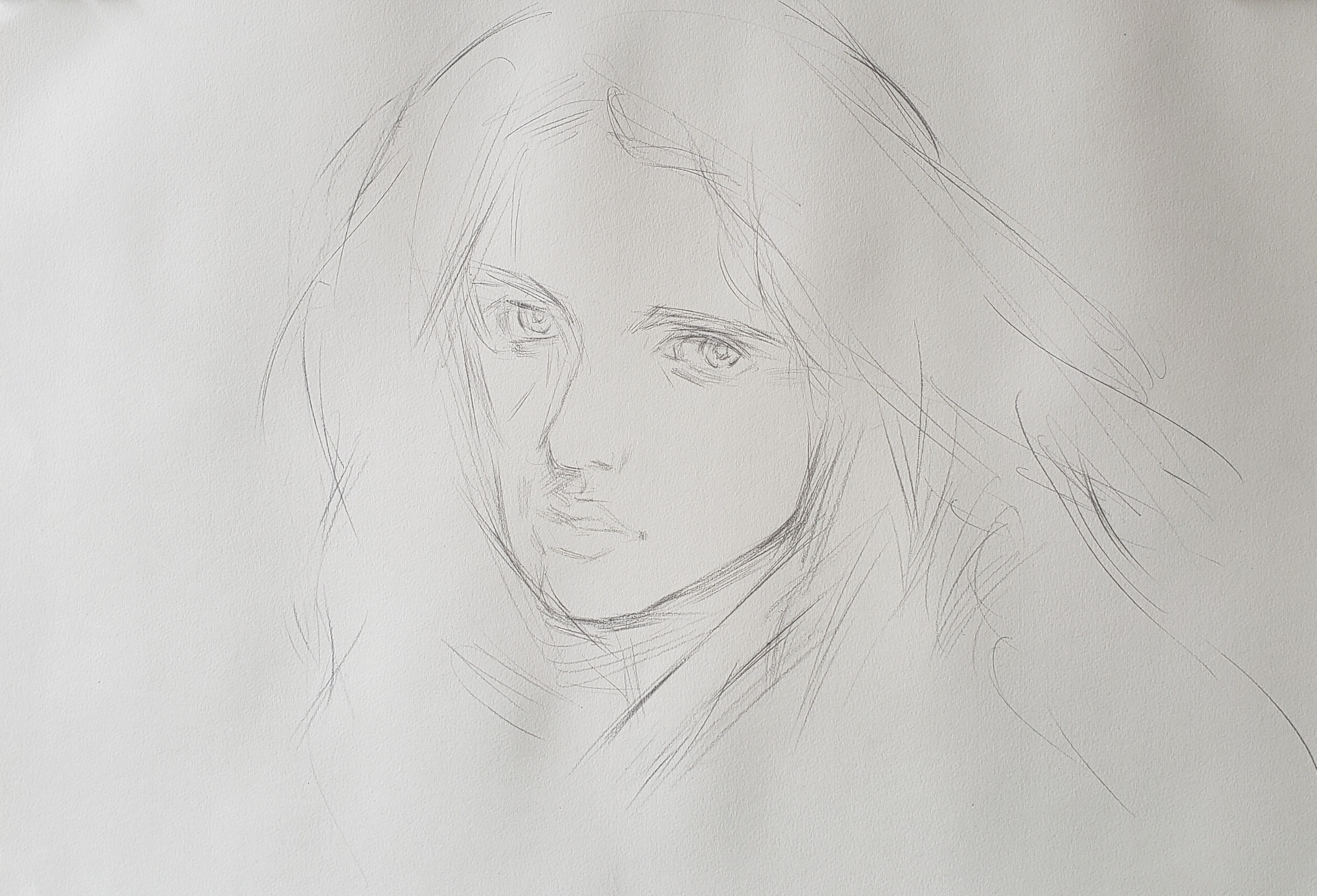 欧美女子肖像素描 四开|纯艺术|绘画|张临 - 原创作品 - 站酷 (zcool)