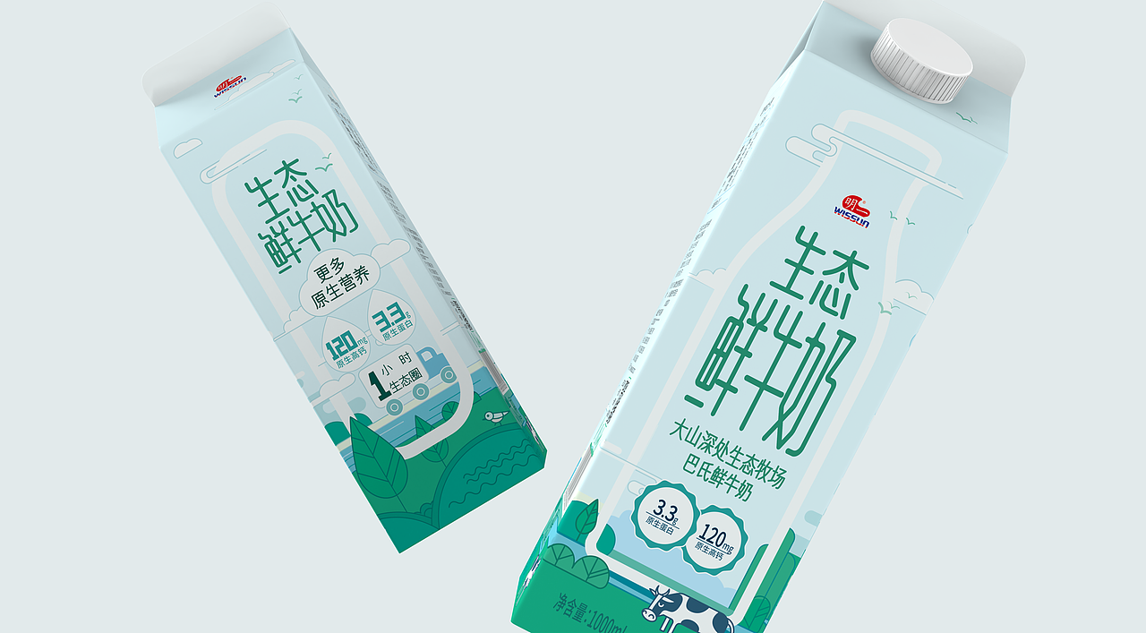 就是要把奶源牧场搬上包装!(图ZMjMzODYzMjA4) - Packaging - 站酷设计师紫珊包装设计原创素材 - 站酷ZCOOL
