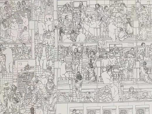 中国画线描连环画方舱全国第六届中国画线描艺术展展出