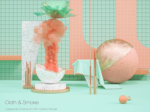 C4D练习 临摹+原创 OC渲染器