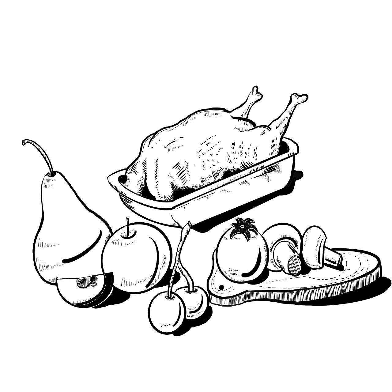 黑白插画（图ZMTk2ODQ0NDQ0） - 商业插画 - 站酷设计师哩哩和啰啰原创素材 - 站酷ZCOOL