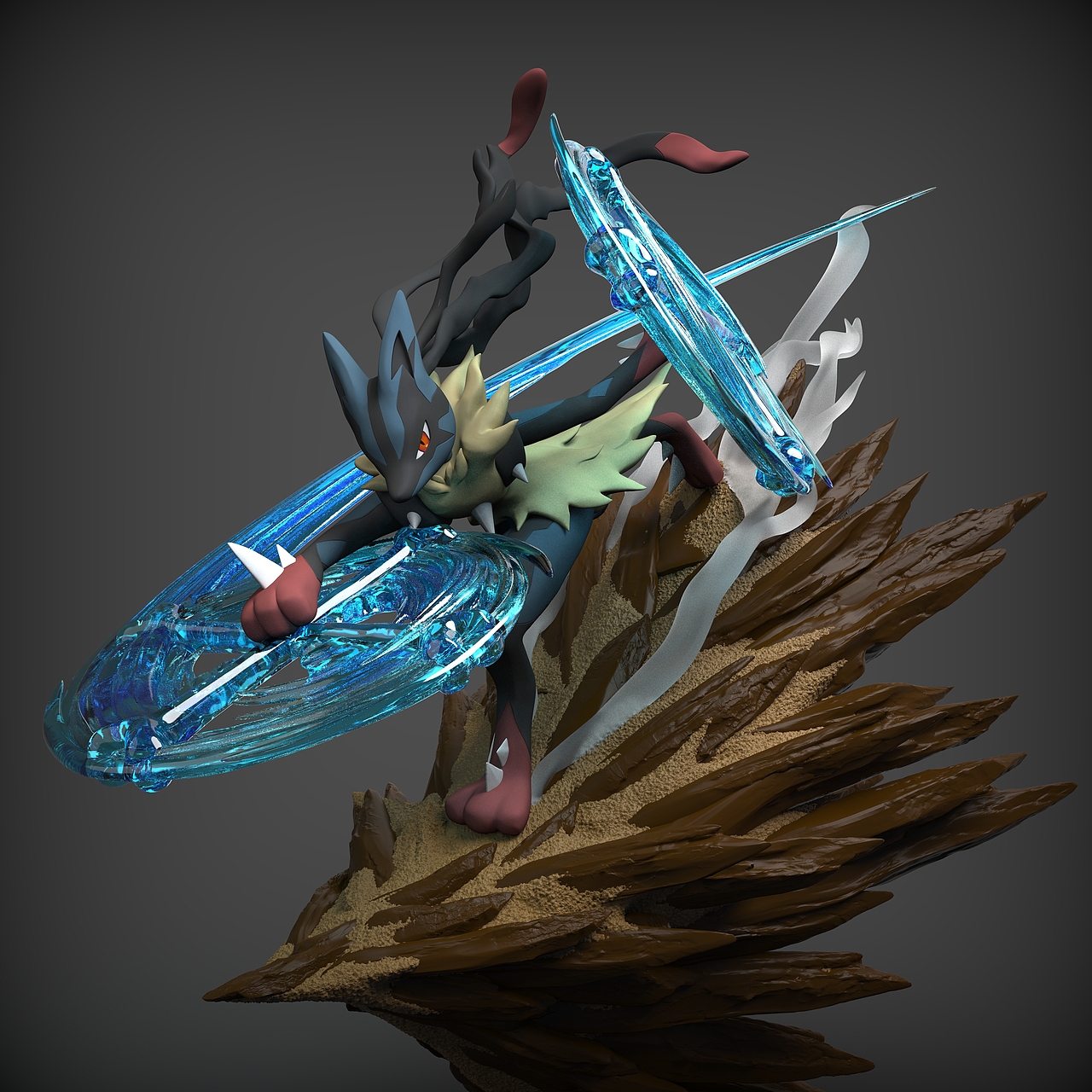 路卡利欧！我的帅炸宝可梦手办制作过程🔥（图ZMzc5OTA1OTcy） - 玩具 - 站酷设计师德小胖原创素材 - 站酷ZCOOL