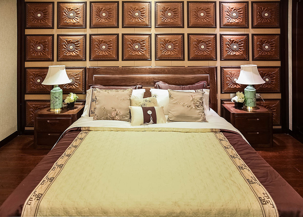 郑州乐豪斯装饰现代东方样板间装修实景图