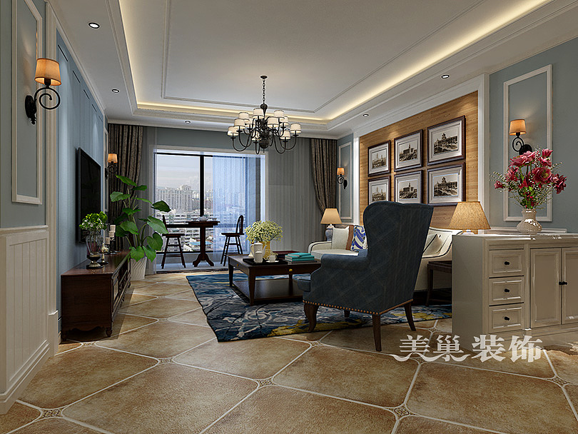 思念果岭国际社区176平四室装修，26万打造个性美式风（图ZOTMzNTIzMzI=） - 家装设计 - 站酷设计师装修小达人原创素材 - 站酷ZCOOL