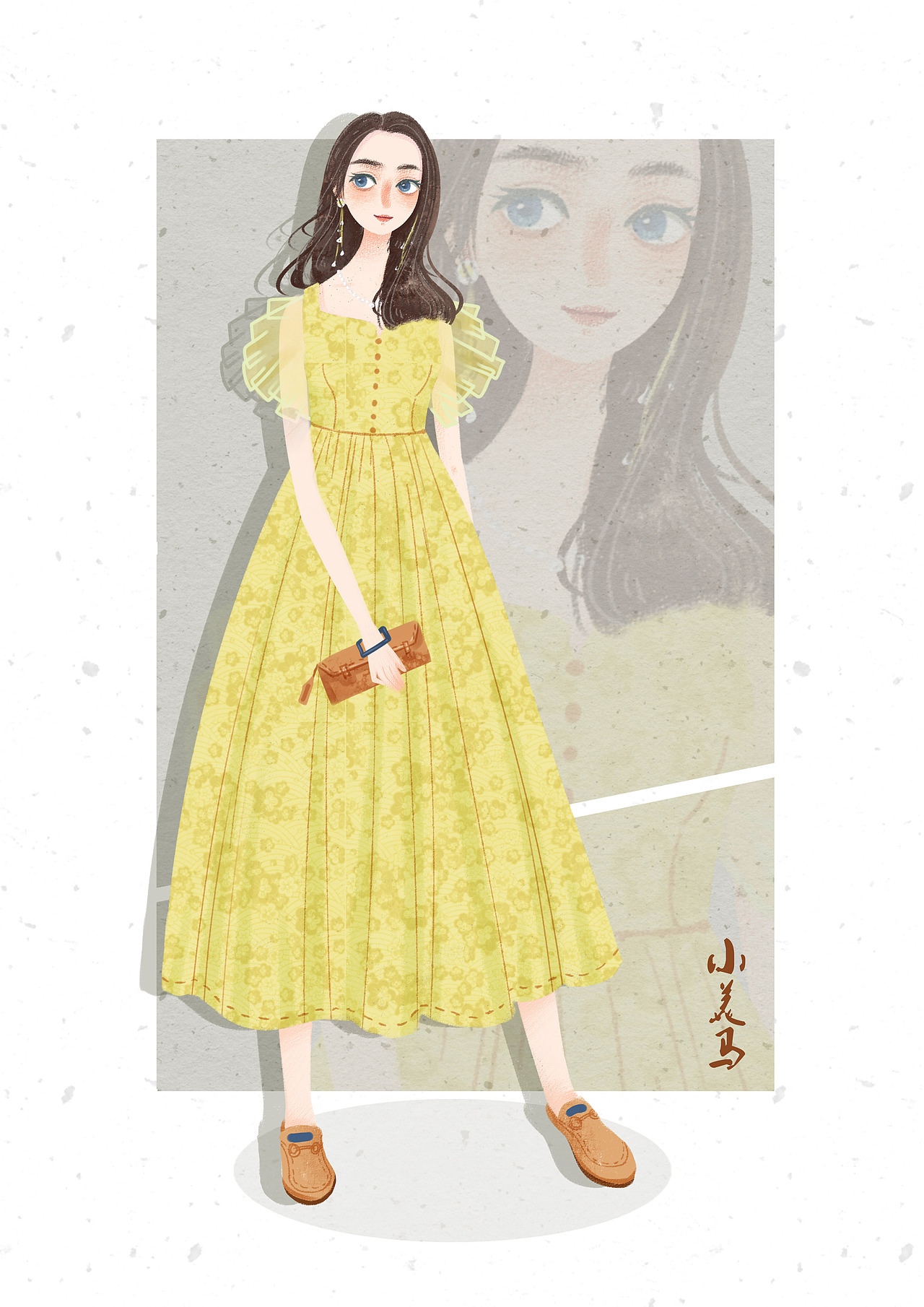 俏女孩系列插画《小淑女》——小美马（图ZMTk0ODE5MTUy） - 商业插画 - 站酷设计师小美马原创素材 - 站酷ZCOOL