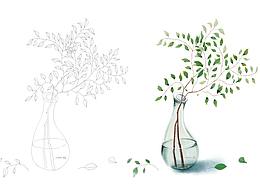 很久沒有畫水彩啦，現(xiàn)在決定重新?lián)炱饋?，學(xué)習(xí)中