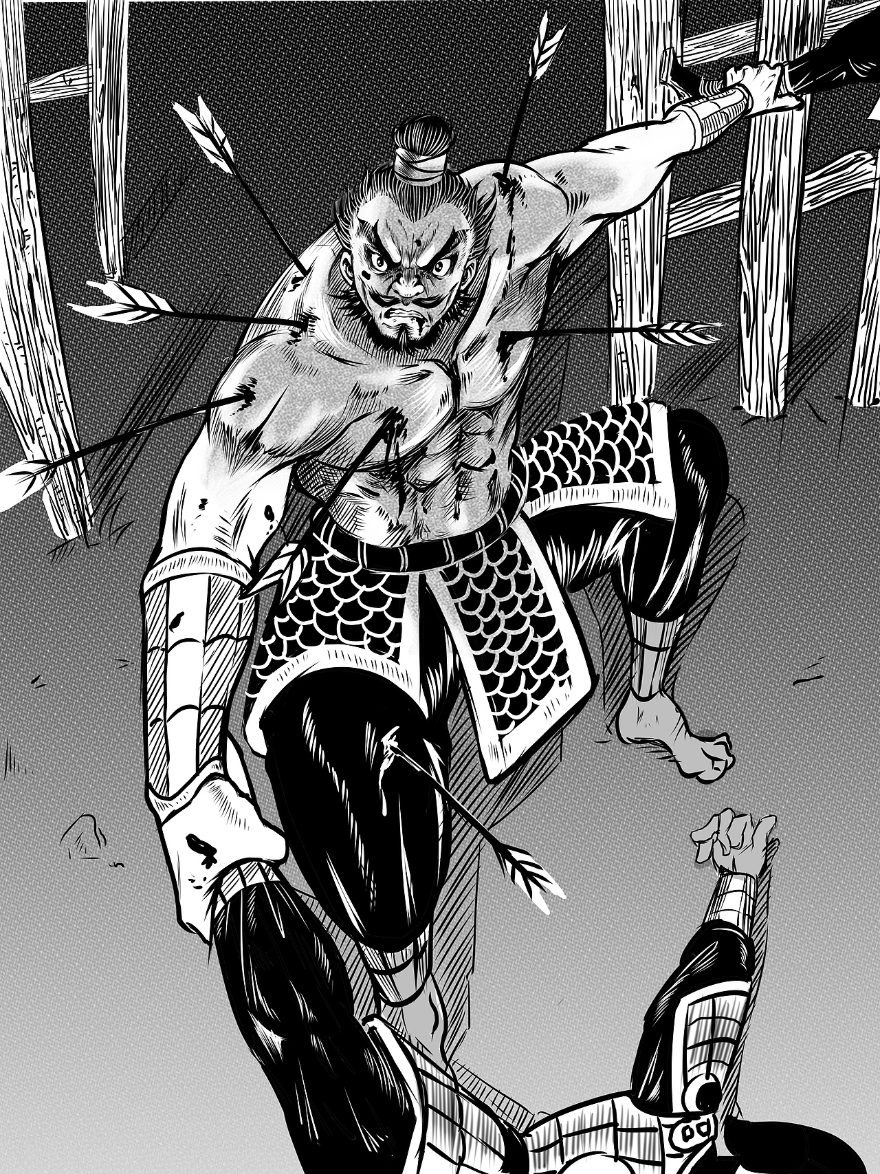 三国演义，黑白漫画风格人物立绘（图ZMzE1Mzk3Mjc2） - 商业插画 - 站酷设计师兴途漫画创作原创素材 - 站酷ZCOOL