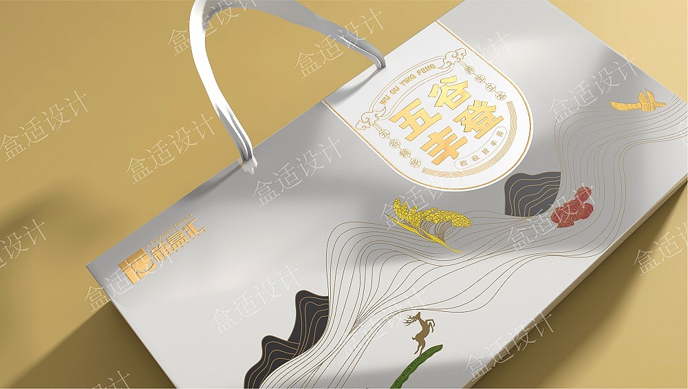 箱盒汇 | ：“五谷丰登”杂粮礼盒包装设计（图ZMjQ4NDU4NTYw） - 包装 - 站酷设计师箱盒汇_包装设计原创素材 - 站酷ZCOOL