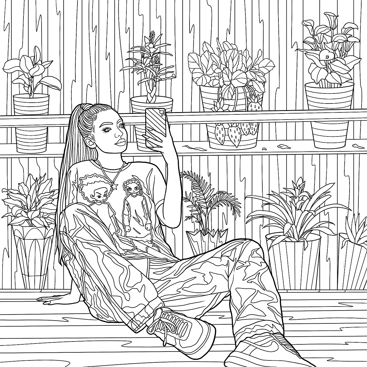 填色、装饰插画设计线稿合集