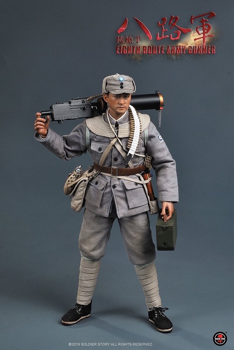 soldierstory新品:1/6 wwii - 八路军机枪手|手工艺|手办/模玩