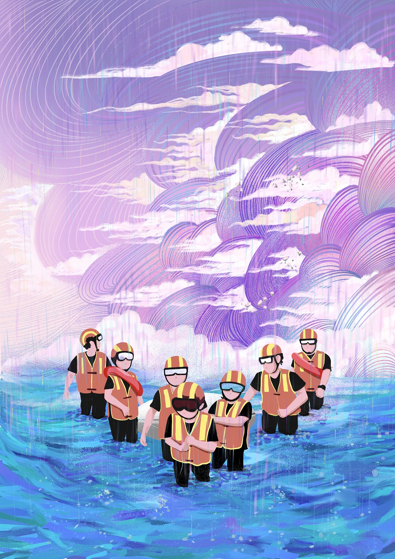 原创插画-河南加油