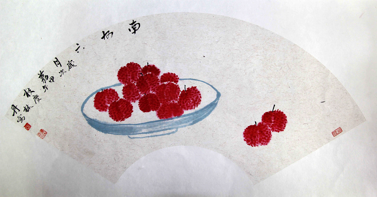 花鸟扇面小品（图ZODA3ODczMDg=） - 绘画 - 站酷设计师曦林清风原创素材 - 站酷ZCOOL