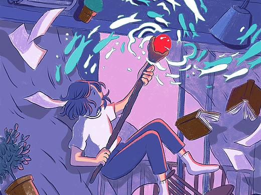 ???♀?魔女與魔法棒（個(gè)人主頁-ZMzczNjEzNDA=） - 兒童插畫 - 站酷設(shè)計(jì)師Jo醬原創(chuàng)素材 - 站酷ZCOOL