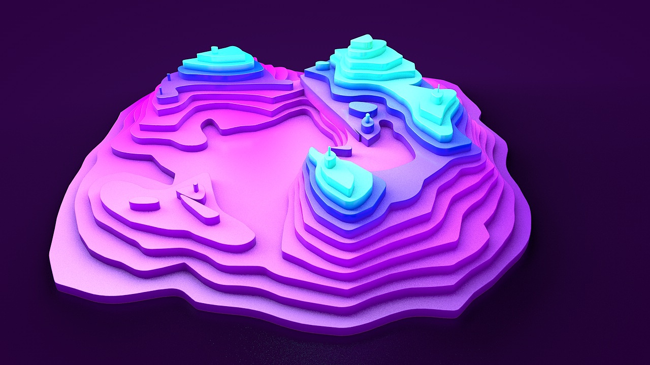 等高线立体效果