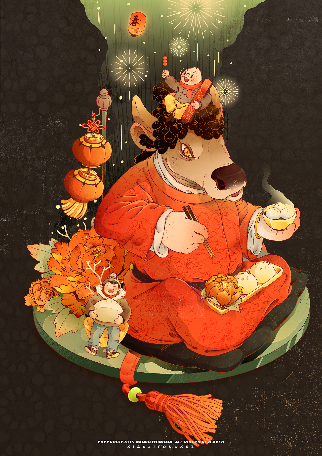 牛年中国风小急同学收录收藏夹查看更多商业插画/潮流插画/二次元插画