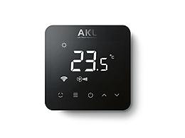 德国乐卡珍珠黑系列，WiFi地暖空调二合一温控器.