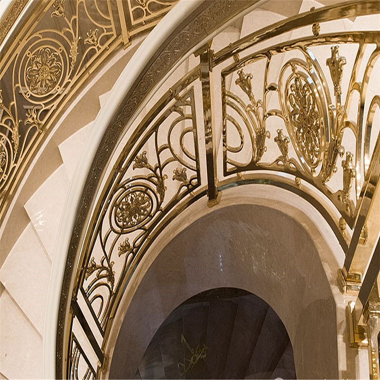 香港经典酒店装饰纯铜双色雕刻楼梯扶手护栏众钰厂家（图ZMjY4MjM2MTg0） - 其他 - 站酷设计师众钰屏风护栏原创素材 - 站酷ZCOOL