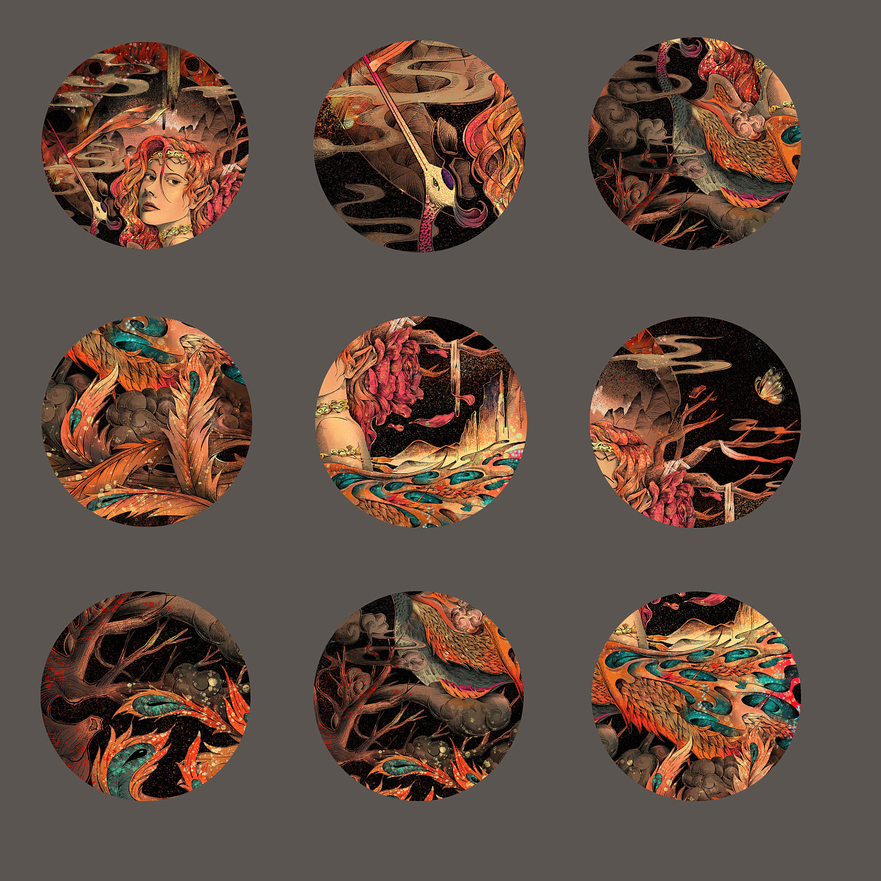 原创系列插画-《荆棘鸟》