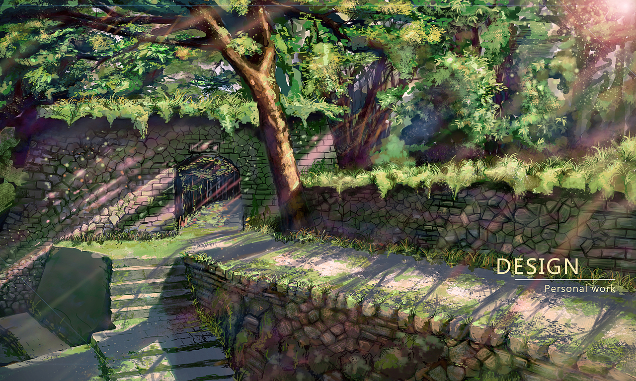 风景原画小作品练习（图ZNzczNjkyMjQ=） - 创作习作 - 站酷设计师PING_WHALE原创素材 - 站酷ZCOOL