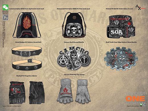 美国机车摇滚品牌 Sons Of Anarchy 服饰配件开发设计