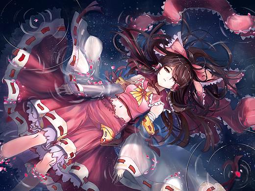 这是一只泡在水里的灵梦，喜欢吗（个人主页-ZMjY5NDk2ODg=） - 艺术插画 - 站酷设计师流沙桥原创素材 - 站酷ZCOOL