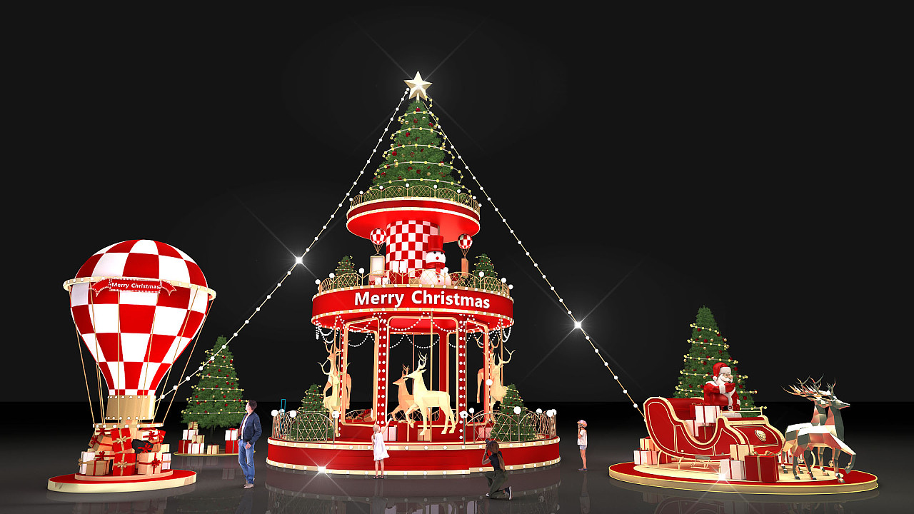 圣诞美陈|三维|场景|小颖gggg - 原创作品 - 站酷 (zcool)