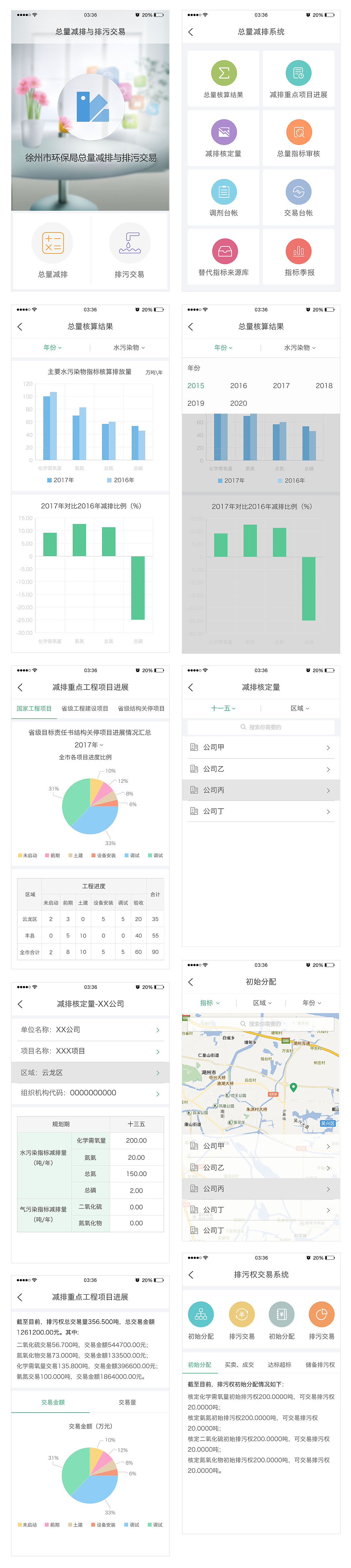 徐州总量减排系统和排污权交易系统APP