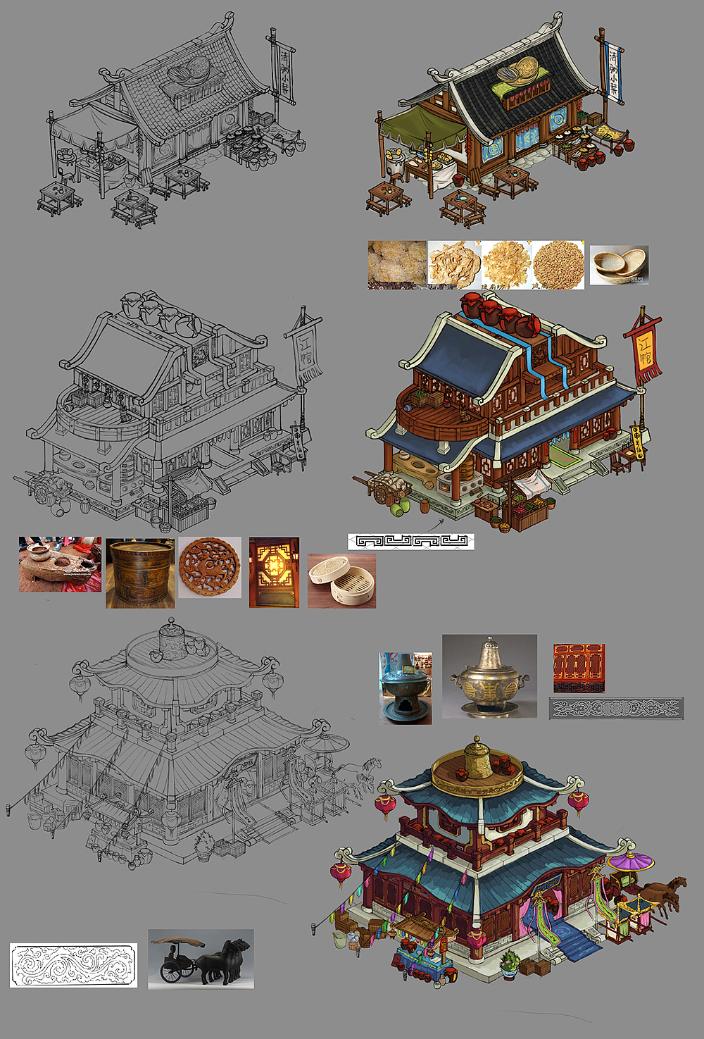 页游场景建筑设计