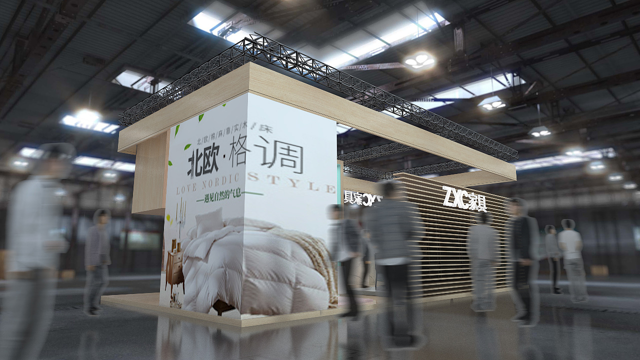 【展台】40期框框式家具展台设计