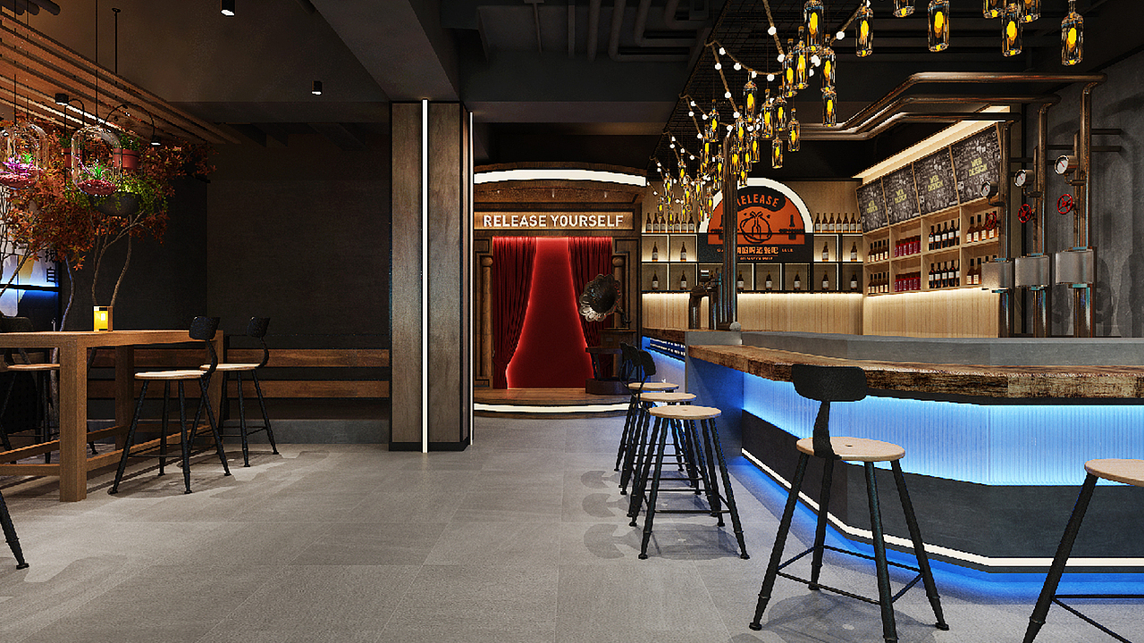 餐饮设计|释放精酿啤酒餐吧