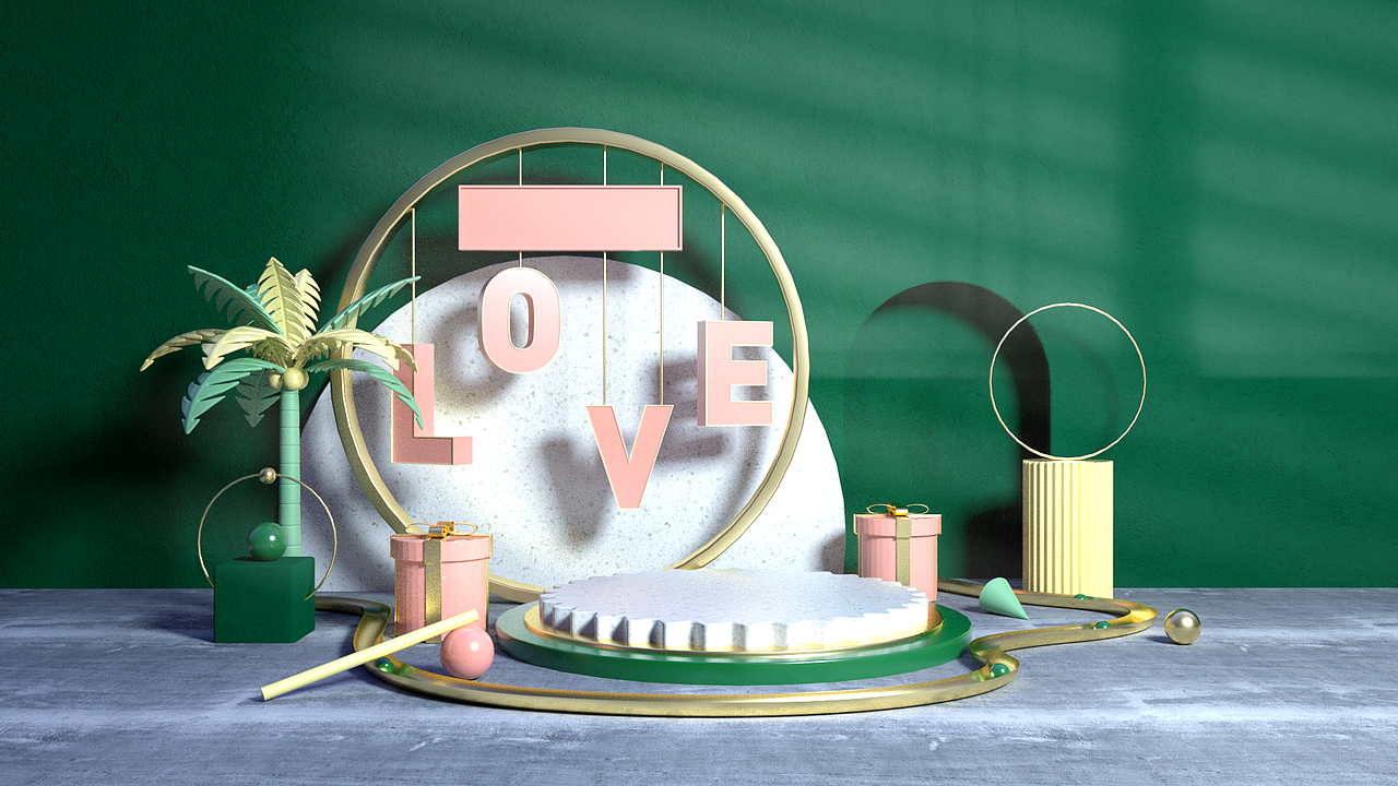 c4d电商活动场景