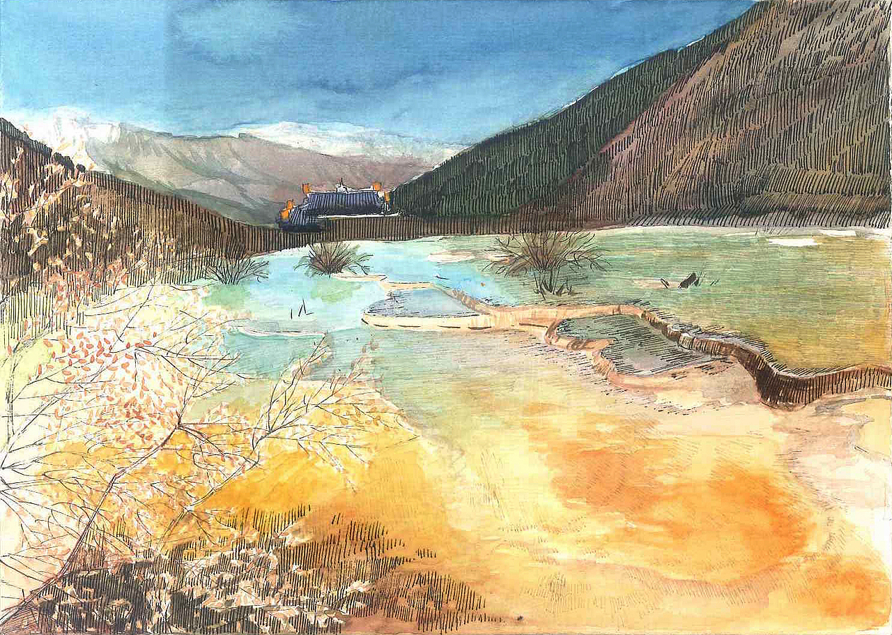 九寨沟|插画|创作习作|邬葱_原创作品-站酷zcool