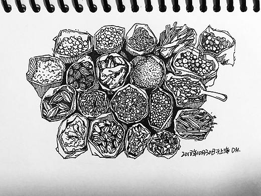 线描练习（纸袋与五味杂陈）