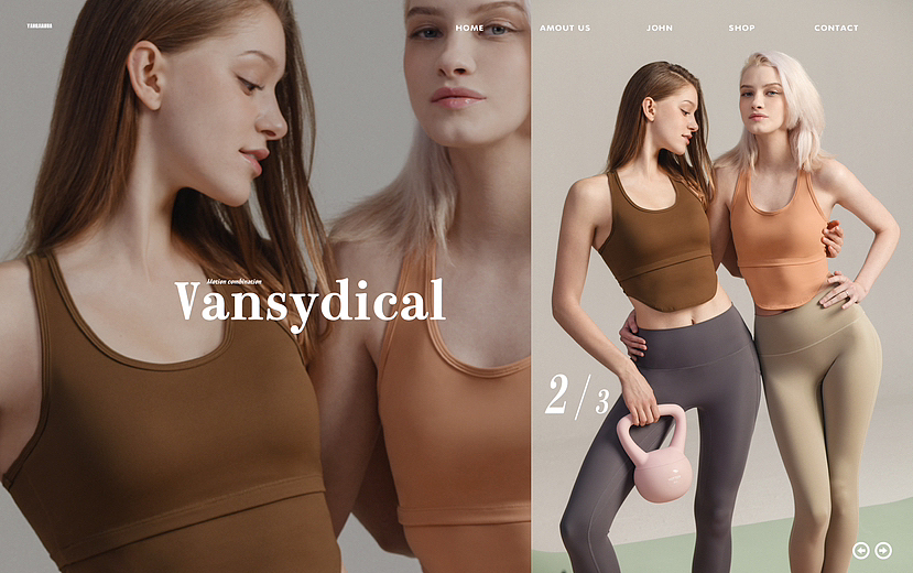 Vainsydical运动瑜伽 内衣双人模特拍摄 全案+KV