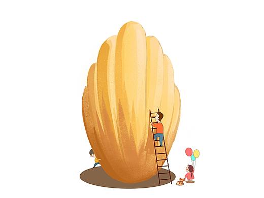 父亲节玛德琳蛋糕（个人主页-ZMzY2ODI4NTY=） - 商业插画 - 站酷设计师建勋李原创素材 - 站酷ZCOOL