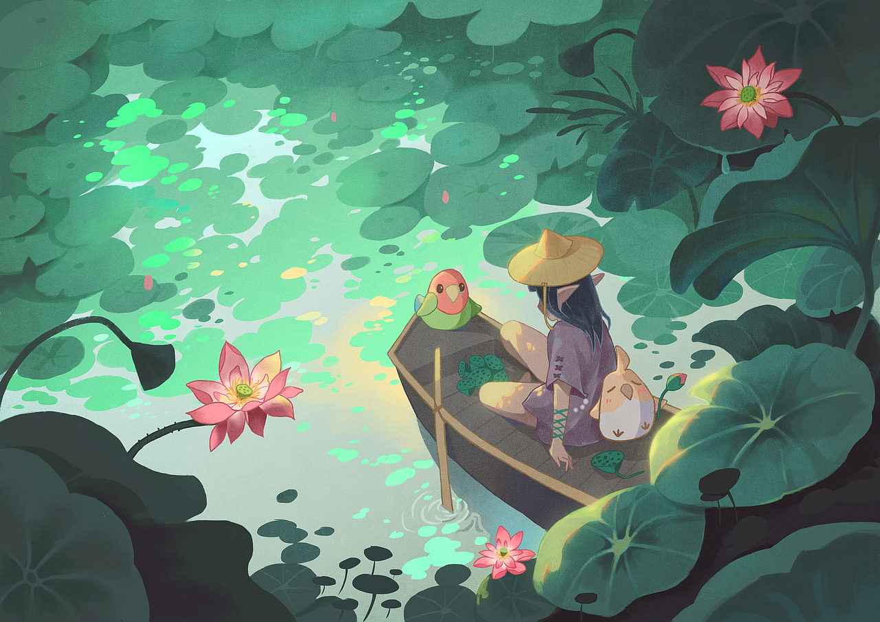 夏 荷（圖ZMjcyMjU5NTQ4） - 創(chuàng)作習(xí)作 - 站酷設(shè)計(jì)師用心做設(shè)計(jì)的大海原創(chuàng)素材 - 站酷ZCOOL