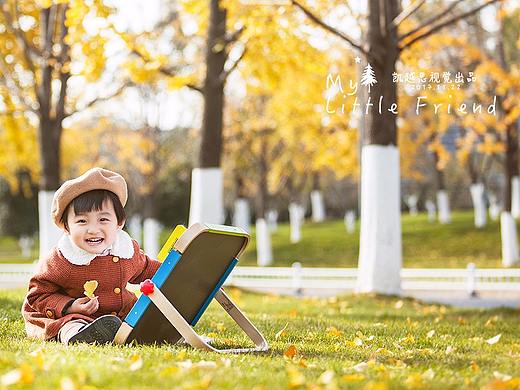 My Little Friend 儿童摄影 秋天银杏叶 