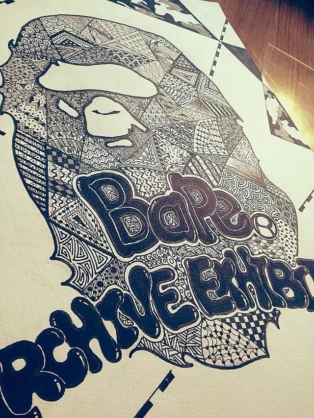 bape商业海报|插画|商业插画|扭曲的白小海0214 - 原创作品 - 站酷