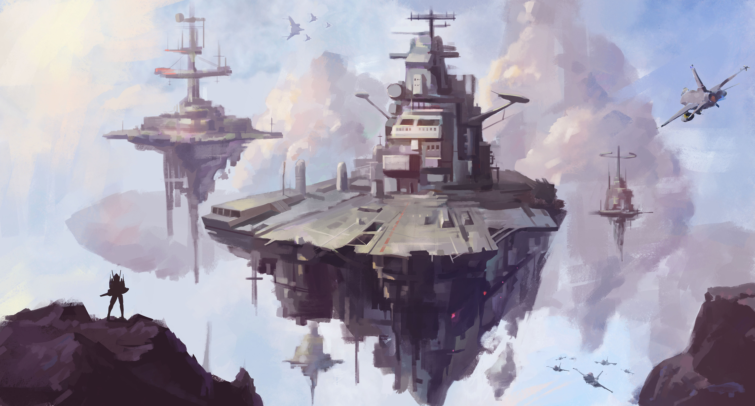 空中战舰|插画|游戏原画|驼太郎 - 原创作品 - 站酷 (zcool)