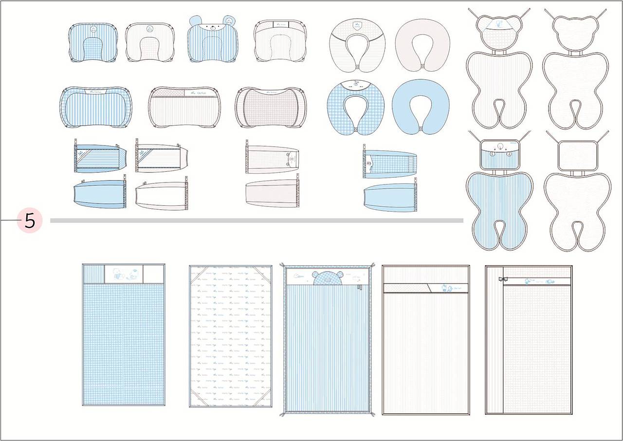 婴童枕头睡袋抱被凉席盖毯护膝肚围防护栏等款式设计（图ZMjQ1NzUyNDI0） - 其他服装 - 站酷设计师不吃兔子的超A妹原创素材 - 站酷ZCOOL