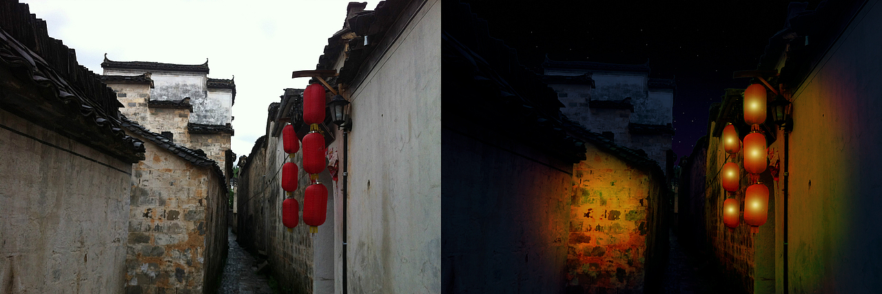 夜巷子效果制作（图ZODE4MTMzODg=） - 图案 - 站酷设计师卡萁原创素材 - 站酷ZCOOL