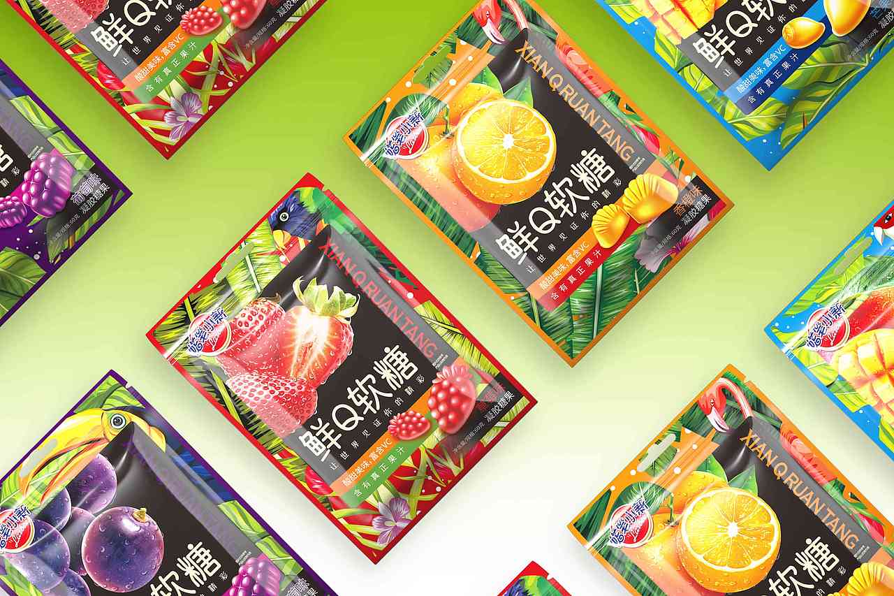 维高×蜡笔小新-鲜Q软糖包装设计