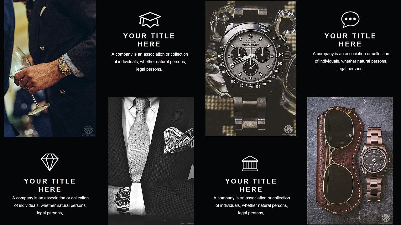 高端rolex劳力士手表腕表宣传推广ppt模板