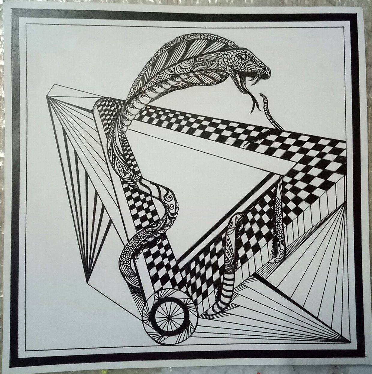 二维构成与黑白装饰画