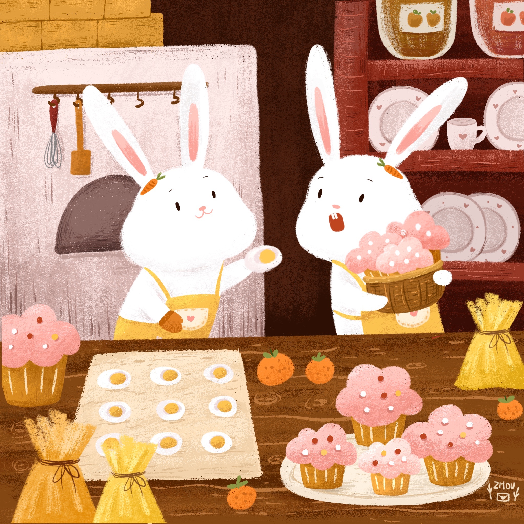 快乐烘培时光|插画|儿童插画|lilizhoul - 原创作品 - 站酷 (zcool)