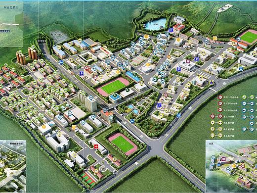 鲁东大学鸟瞰图