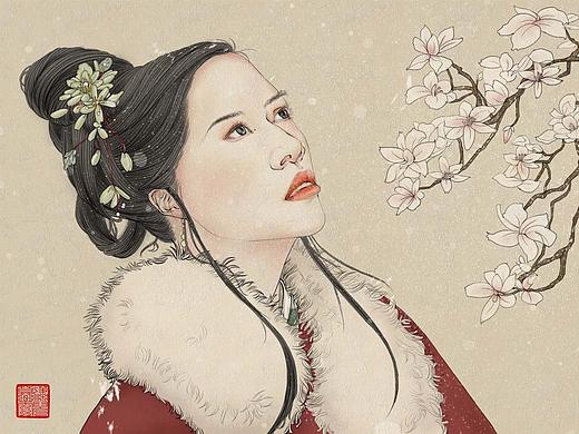 宫中四美（个人主页-ZNDE0NzY4Mjg=） - 艺术插画 - 站酷设计师潇儿er暮雨原创素材 - 站酷ZCOOL